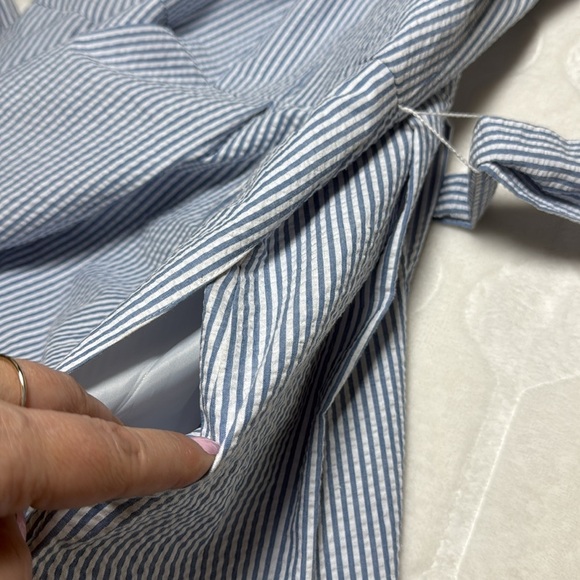 Anne Klein Women’s Blue & White Striped Sleeveless Dress – Size 10 - Picture 7 of 11